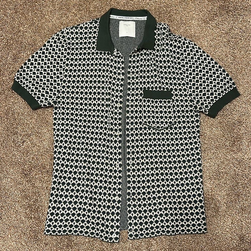 Percival Knitwear Button Up Shirt L